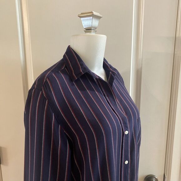 Grayson The Hero Button Down Shirt Navy Blue Red & White Stripes -Size Small / 1 - Picture 5 of 13